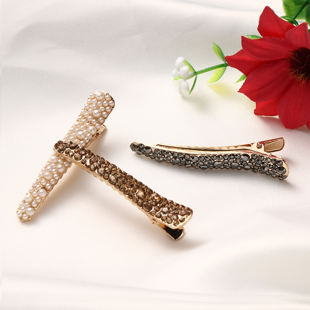 Kẹp tóc ngọc trai kim loại phong cách Hàn Quốc cho nữ ( 4 màu )