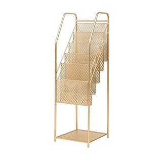 Kệ sách đứng đa tầng, giá để sách báo tạp chí 5 tầng bằng kim loại cao cấp trang trí phòng khách, sảnh quầy spa