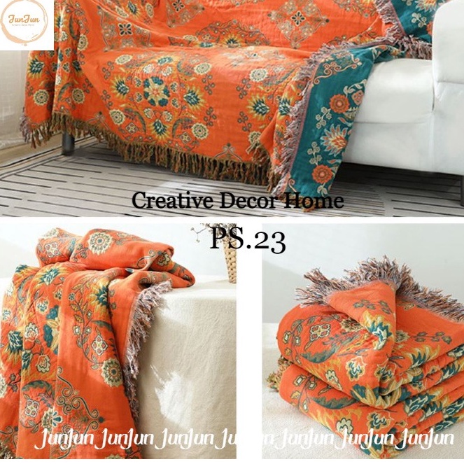 H4_Phủ Khăn Thảm Chăn Sofa Chất liệu Vải Xô Sợi Organic - Dòng cao cấp vượt trội