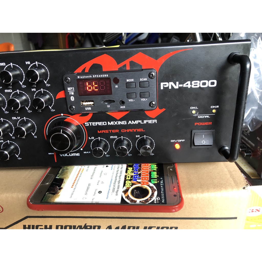 Amply Growton PN-4800 chạy 8 sò Cs 600W