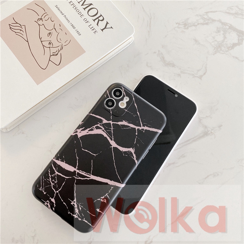 Ốp điện thoại silicon IMD họa tiết vân đá cho iPhone11 8plus 7plus 8 7 6 6s Plus 11Pro Max XR X XS MAX SE 2020 iPhone 12 Pro Max