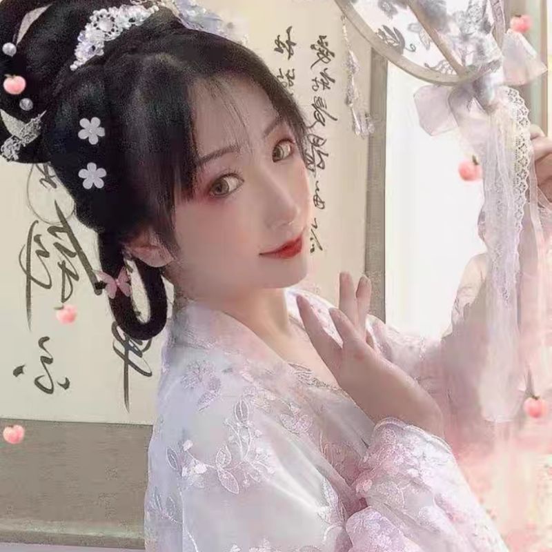 Hán phục Xuân Anh kèm áo choàng - Trang phục cổ trang cô gái Trung Hoa