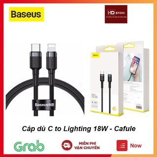 Cáp dù Baseus Type C to Lighting sạc nhanh 18W Power Delivery cho Iphone/Ipad - Mã Cafule