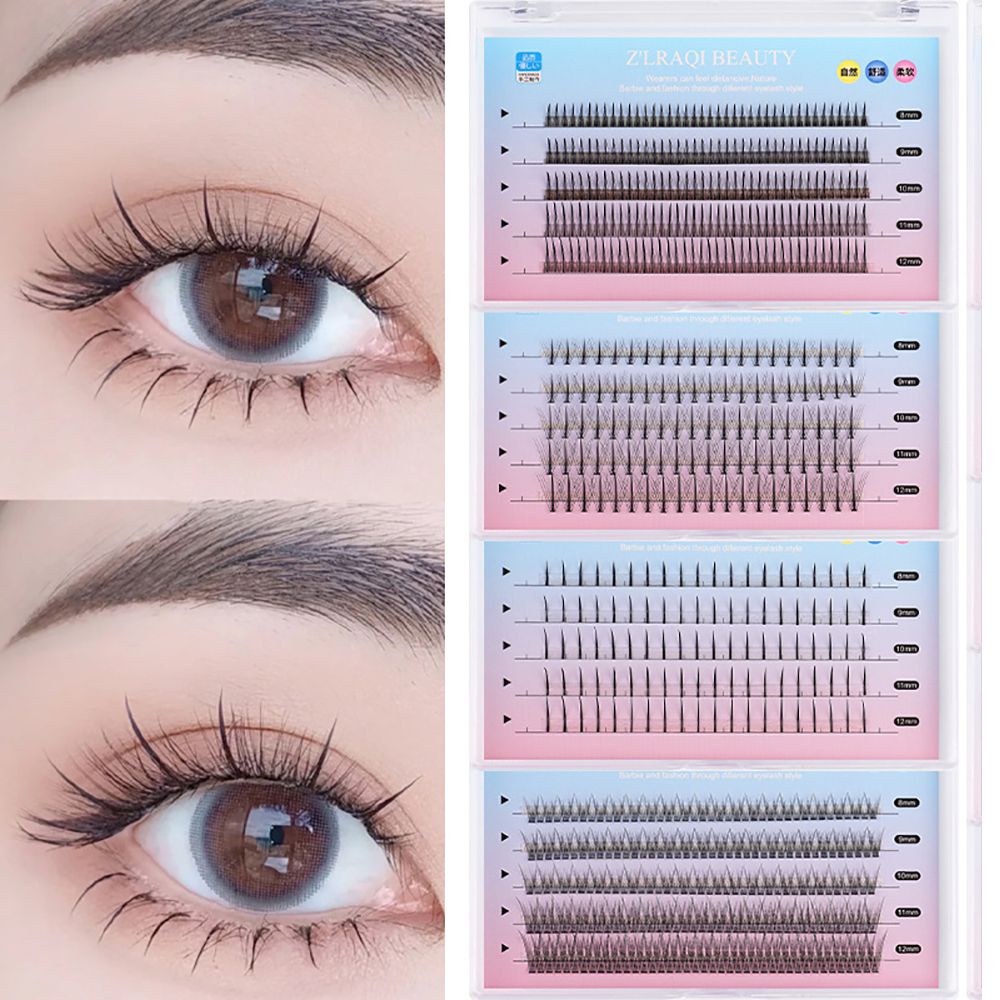 [Hàng mới về] 5 Hàng lông mi giả dài cong ng tự nhiên hình chữ C hỗn hợp