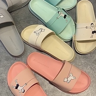 Dép quai ngang nữ NEWBALANCE X NORITAKE 1, hình dễ thương, đế nhẹ bền, êm chân, phong cách giản đơn