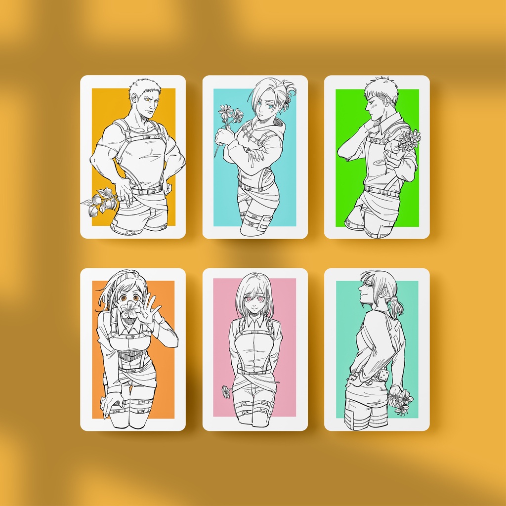 [ PHOTOCARD ] Thẻ Card Bo Góc Anime Attack on Titan / Shingeki no Kyojin - Giấy Bìa Cứng - Có Màng Cán