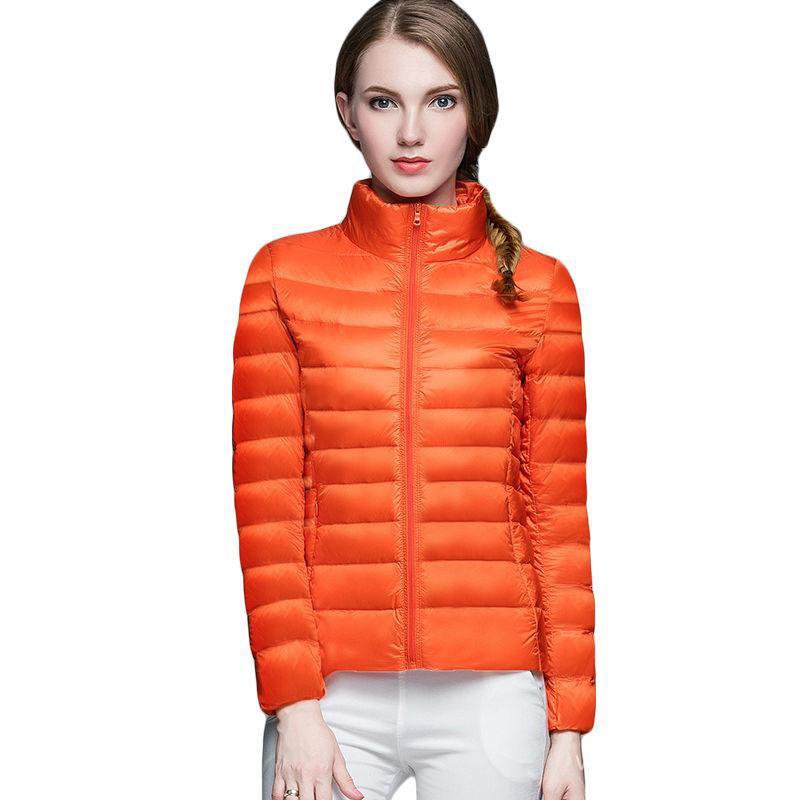 Áo khoác phao cổ đứng có mũ trùm đầu phong cách thời trang thu đông hàn quốc cho nữ | BigBuy360 - bigbuy360.vn