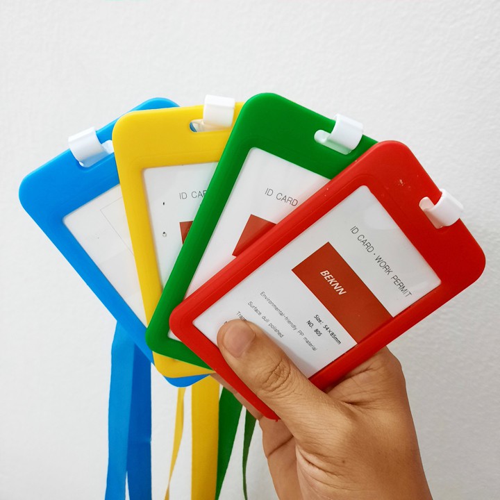 Dây đeo bảng tên nhân viên - dây đeo thẻ học sinh nhiều màu sắc (DDT01)