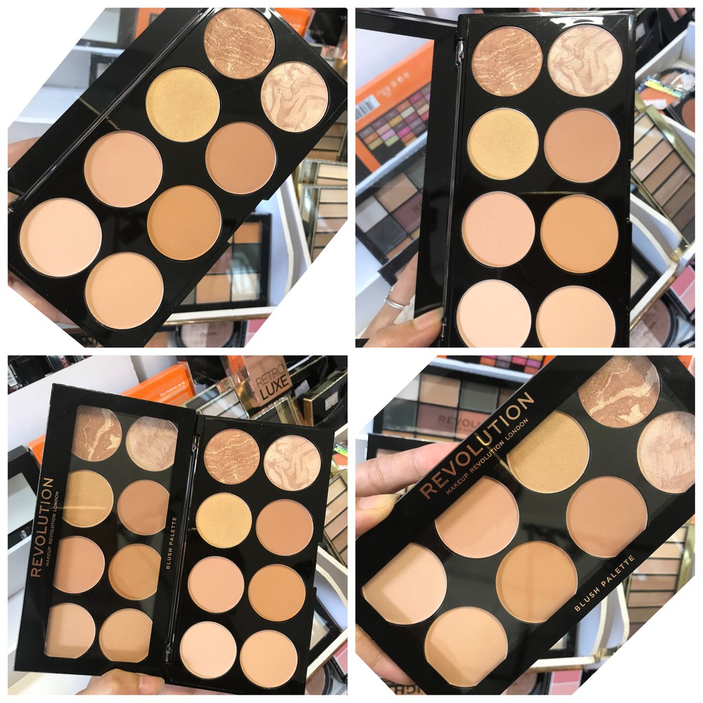 Bảng 3 in 1 phấn má/highlight/ tạo khối Makeup Revolution Ultra Blush Palette (Bill Anh) - Goddess | BigBuy360 - bigbuy360.vn