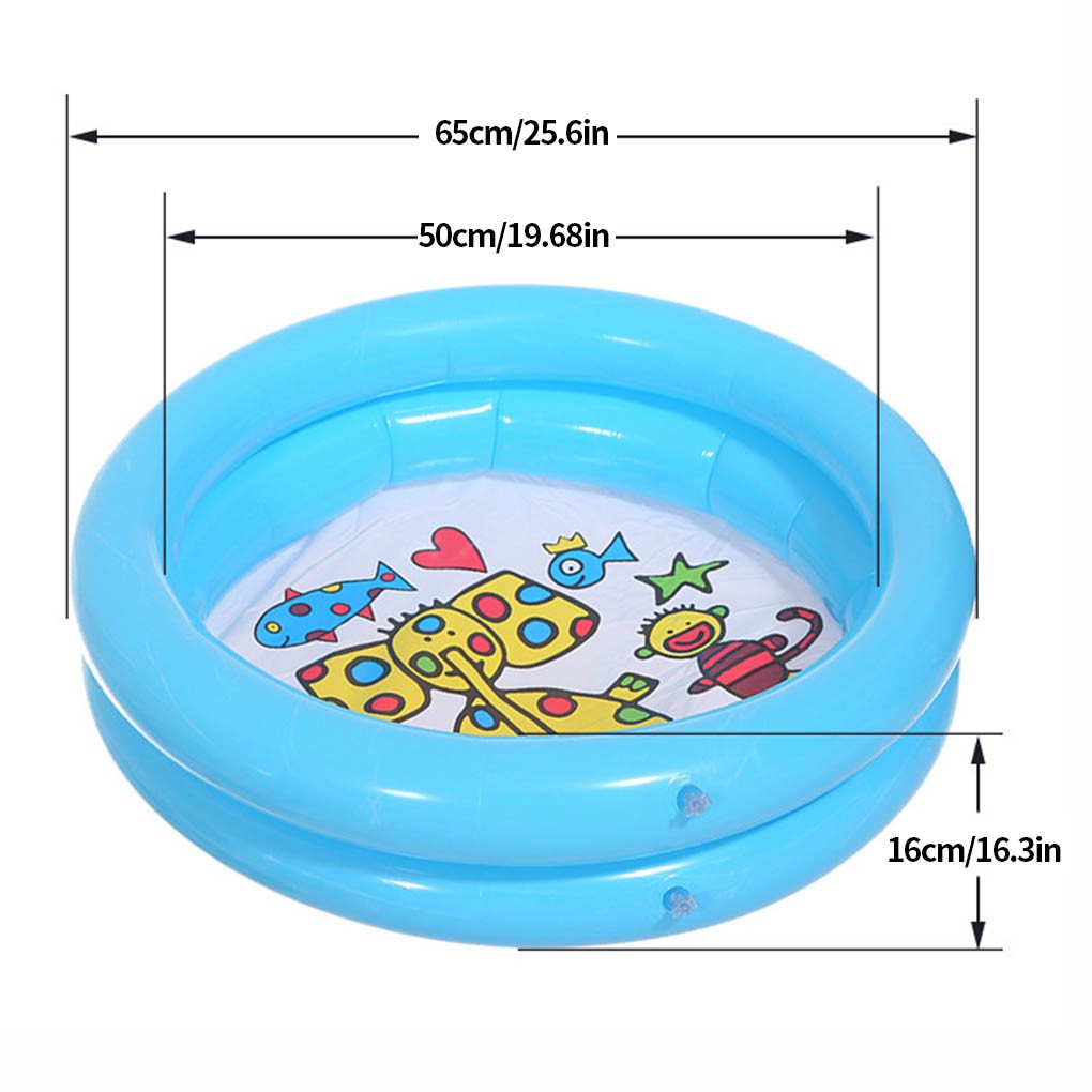 Children Inflatable Raft Kids Beach Swimming Pool PVC Cartoon Printing Leak-proof Round Boat