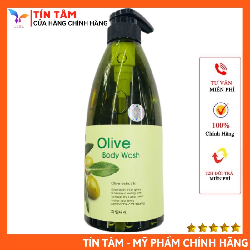 [Có tem] Sữa Tắm Welcos Olive Body Wash Hàn Quốc 740ml (Oliu)