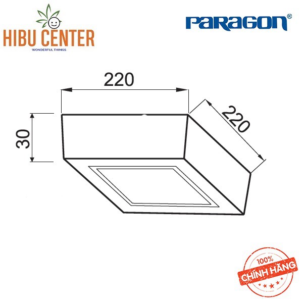 Đèn LED Paragon Downlight Gắn Nổi (PSDNN Series) - 6W/ 12W/ 18W - Ánh Sáng Vàng/ Trung Tính/ Trắng. Hàng Chính Hãng