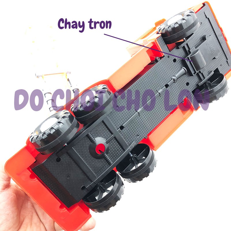 Đồ chơi xe thang cứu hỏa FT-015 bằng nhựa chạy trớn size 37x13x19cm