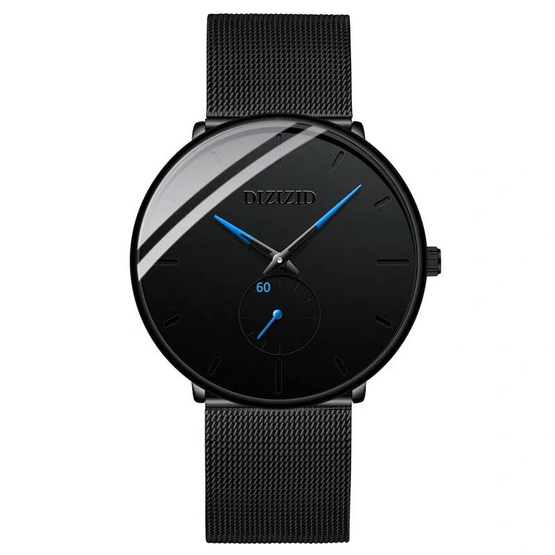 (TẶNG VÒNG TỲ HƯU MAY MẮN)Đồng hồ nam DIZIZID kim xanh chống nước mặt siêu mỏng dây thép lụa cao cấp thiết kế trẻ trung | BigBuy360 - bigbuy360.vn