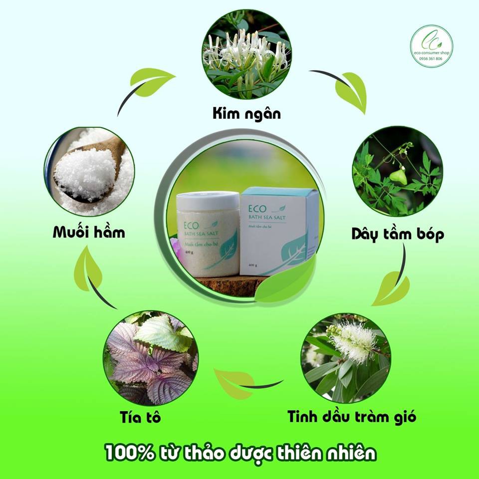 Combo 2 muối tắm bé Eco Sinh Dược 400g