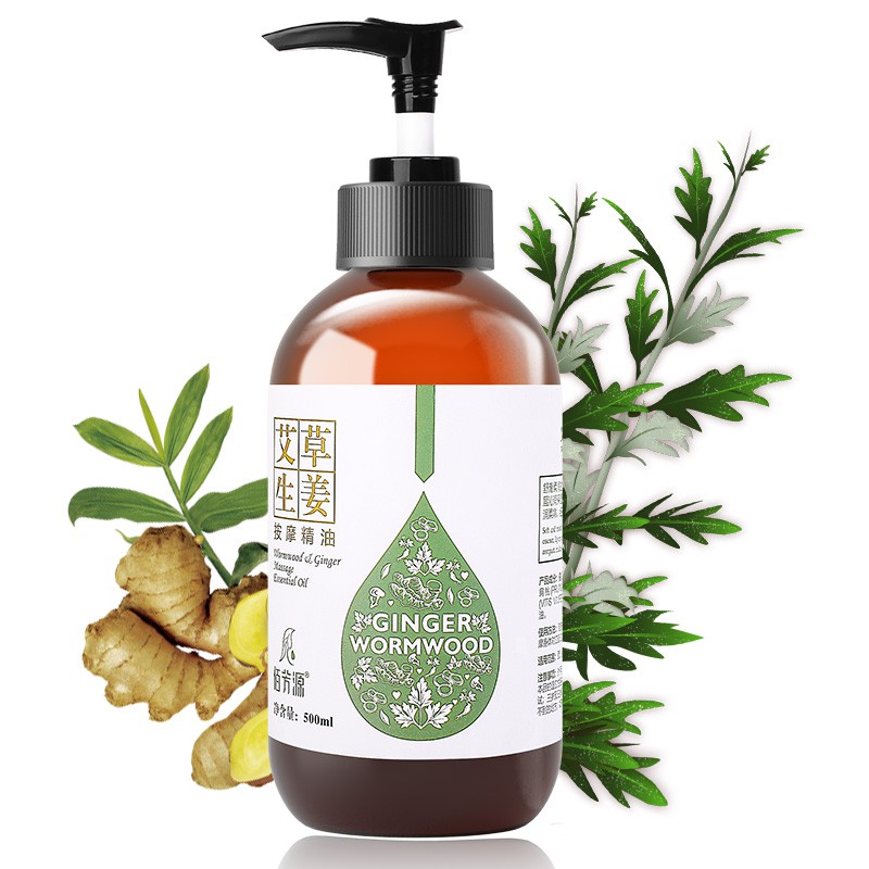 Tinh dầu gừng ngải cứu 500ml massage toàn thân, vai, cổ, mặt thông kinh lạc, lưng, kinh, đẩy