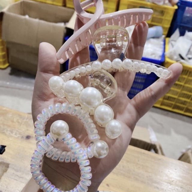 Sét 5 kẹp tóc,dây buộc tóc siêu đẹp MẪU MỚI