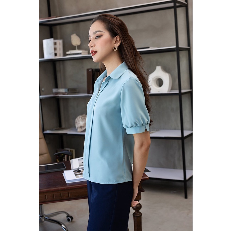 Áo kiểu nữ cổ bẻ tay phồng , trang nhã, hiện đại Freelancer - FWBL22SS04L