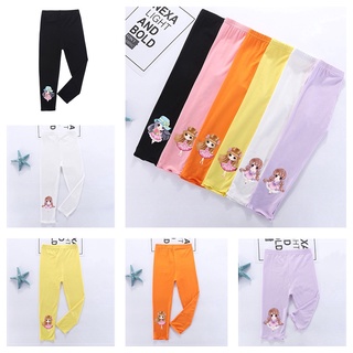 YAOEENH Quần Legging In Họa Tiết Hoạt Hình Dễ Thương Cho Bé Gái