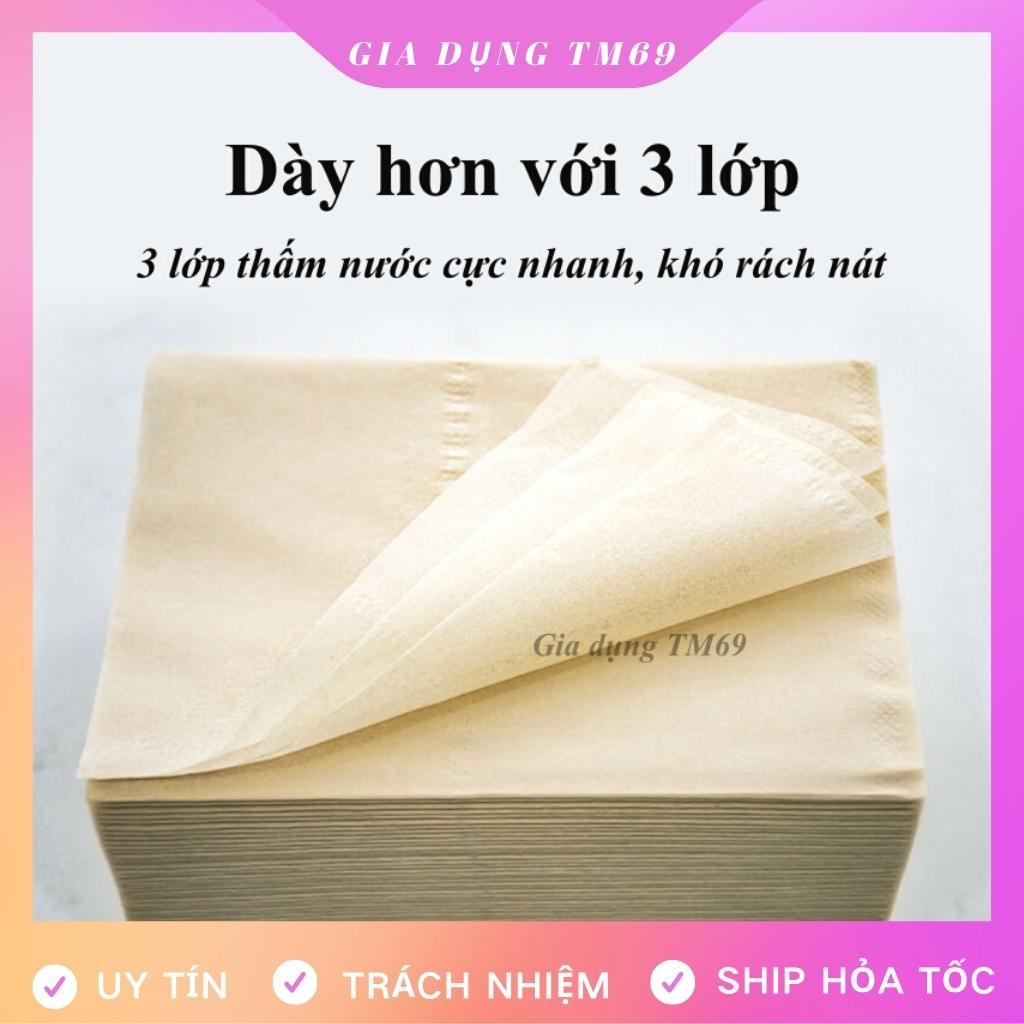 Combo 2 Gói Giấy Ăn Gấu Trúc Loại 1 Siêu Dai Tự Nhiên Không Chất Tẩy Trắng, Khăn Giấy Gấu Trúc Cực Mềm