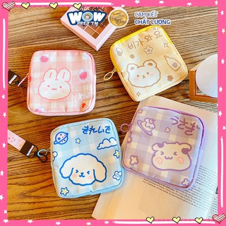 [BA001] Túi vải đựng đồ dùng cá nhân Wowpretty Ví mini chứa đồ trang điểm bỏ túi du lịch