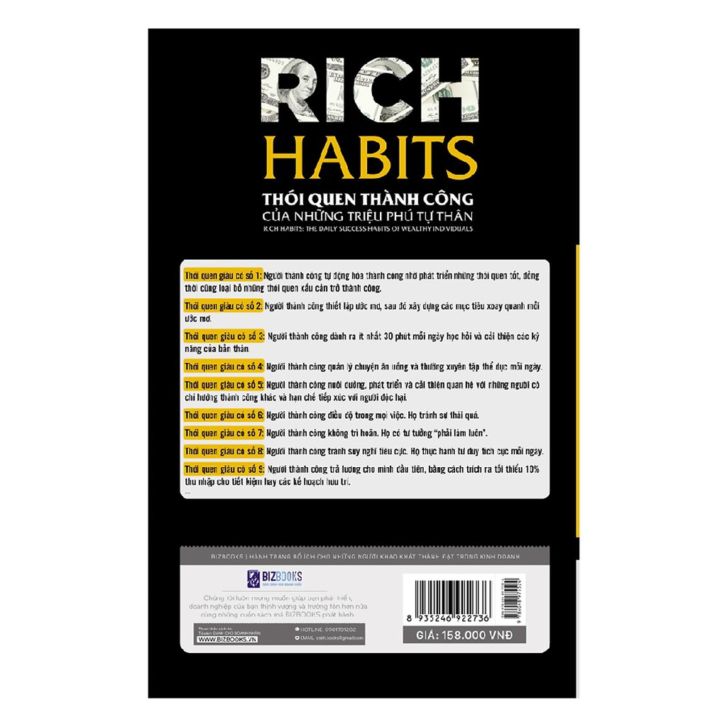 Sách: Rich Habits - Thói Quen Thành Công Của Những Triệu Phú Tự Thân (Bizbooks)