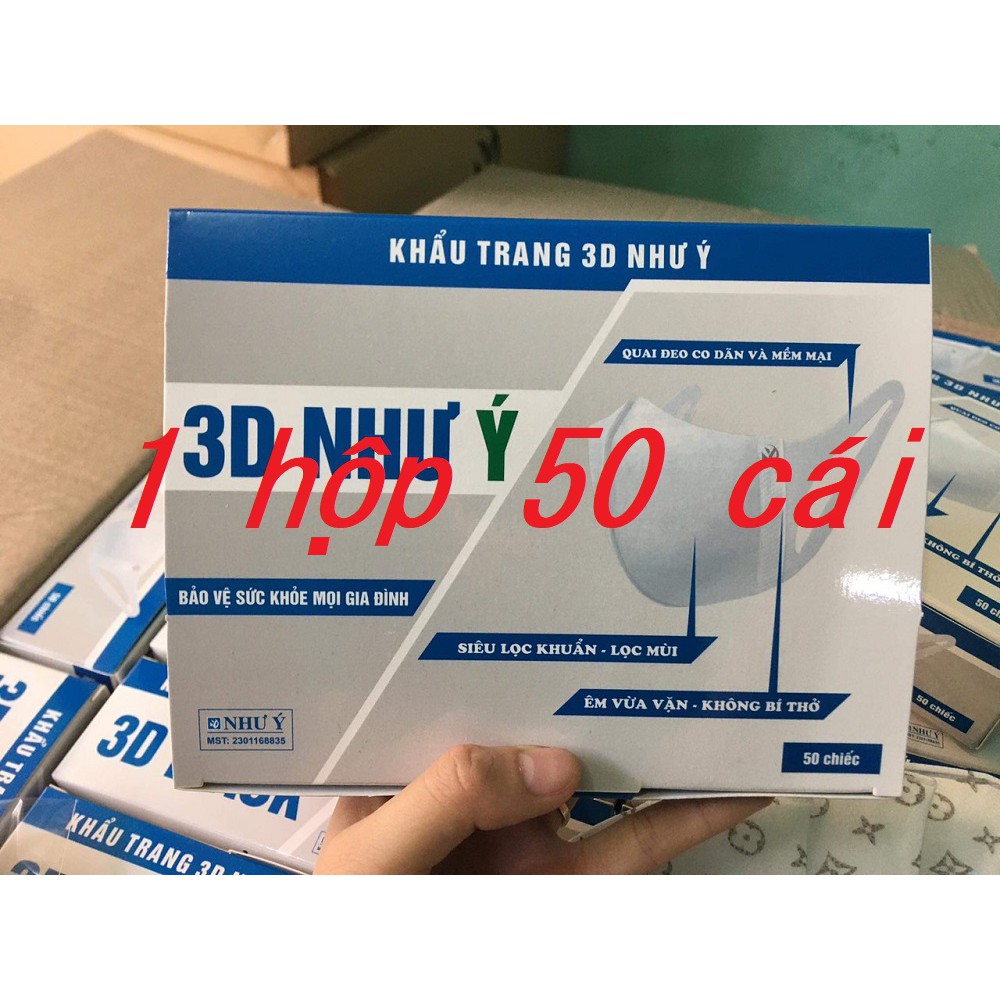 Khẩu trang 3D Màu Trắng Như Ý- Công nghệ Nhật Bản Siêu Kháng Khuẩn [ẢNH THẬT]