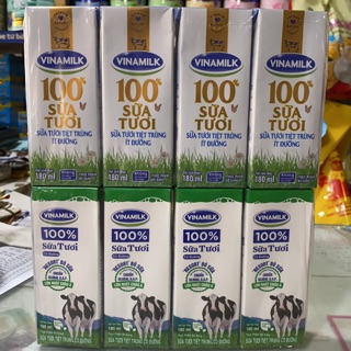 [MẪU MỚI]Sữa Tươi 100% Vinamilk 180ml/4hộp