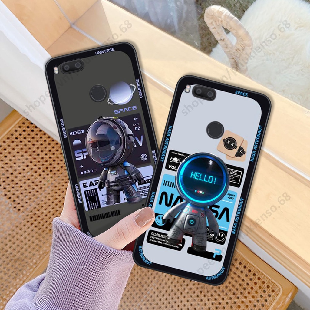 Ốp lưng Xiaomi Mi A1 hình người máy, robot nasa đáng yêu dễ thương