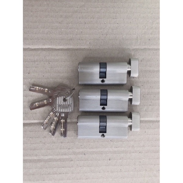 Ruột khoá tay gạt TESSA ( combo 3 ruột khoá tay gạt dùng chung 1 chìa chủ , 32x70 , loại 1 đầu chìa )