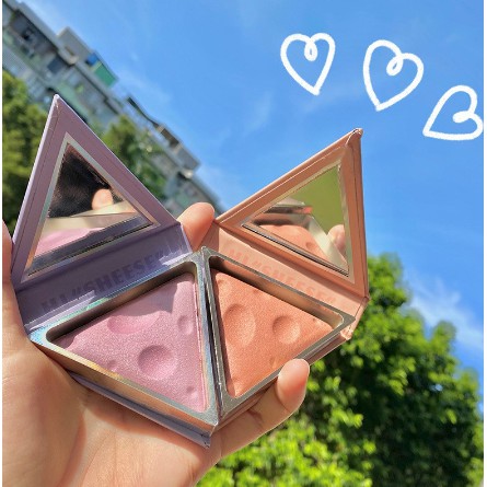 Phấn má hồng GUICAMI thiết kế vỏ hình miếng phô mai in hình vẽ Tom và Jerry - AU0106 | BigBuy360 - bigbuy360.vn