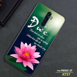 Ốp mặt lưng kính cường lực OPPO OPPO RENO 2-RENO 2F -RENO 3 -RENO 3PRO- RENO 4 IN CHỮ THƯ PHÁP TÂM AN ĐỨC