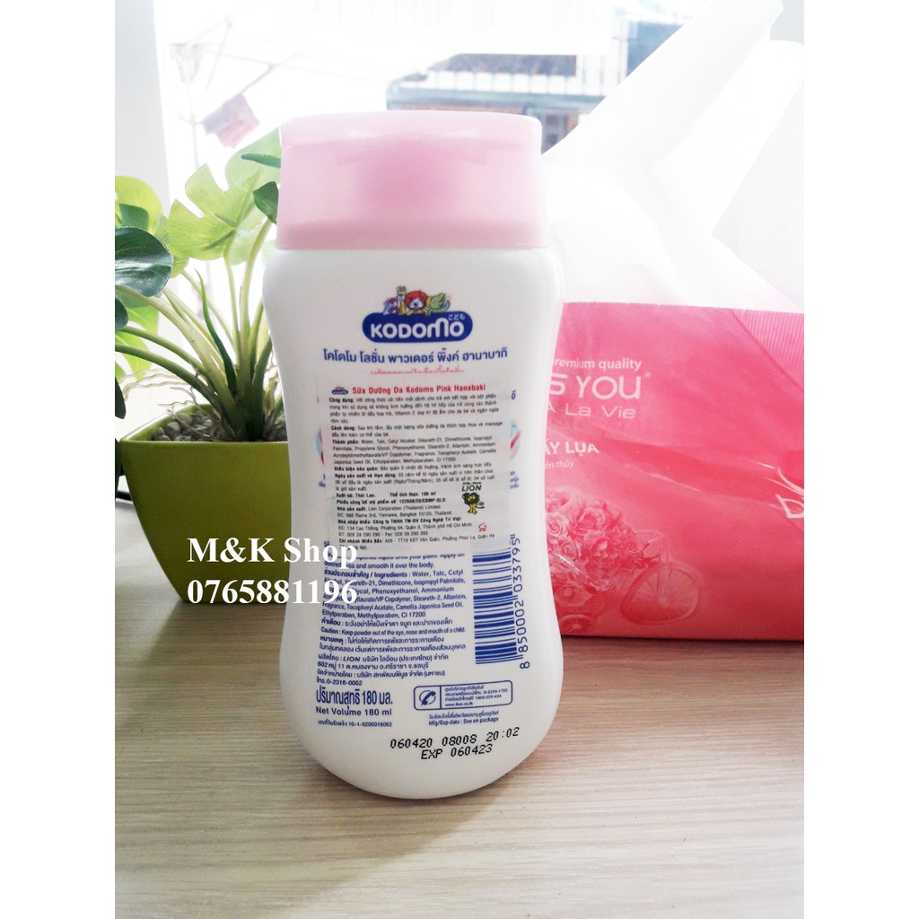 Sữa dưỡng da Kodomo Pink Hanabaki 180ml