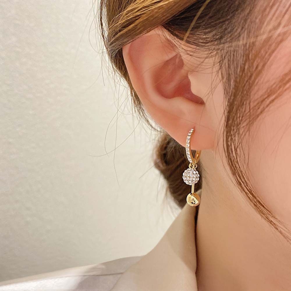 Bông tai hình tròn bằng hợp kim nhiều màu phong cách Hàn Quốc thời trang cho nữ