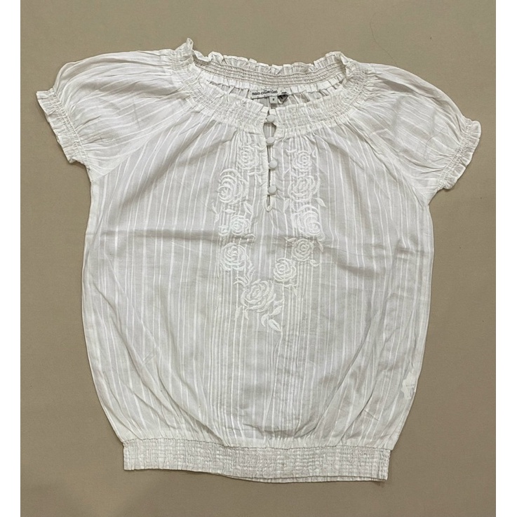 Áo bo chun thêu hoa Nino.maxx  - Thanh lý vnxk