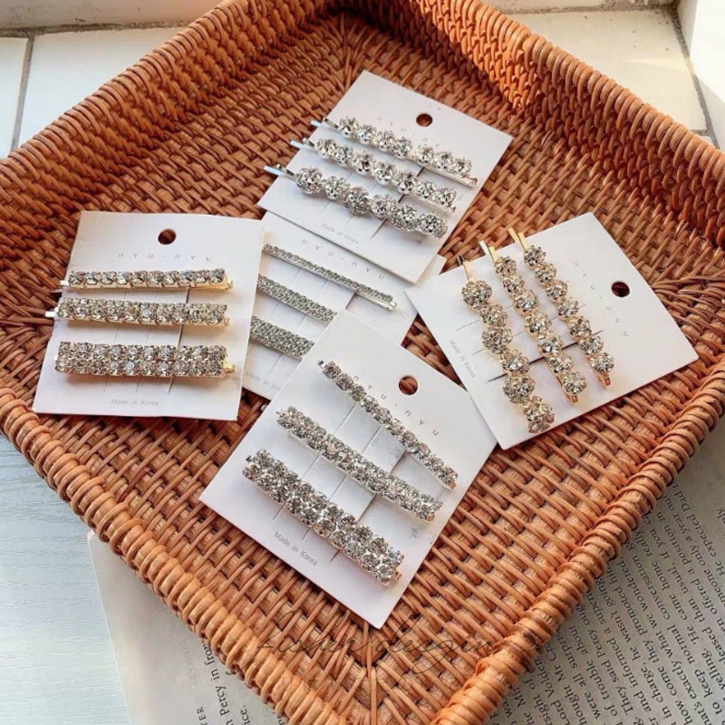 Set Kẹp Tóc Một Cánh Đính Đá Lấp Lánh Toàn Diện Thời Trang 2022
