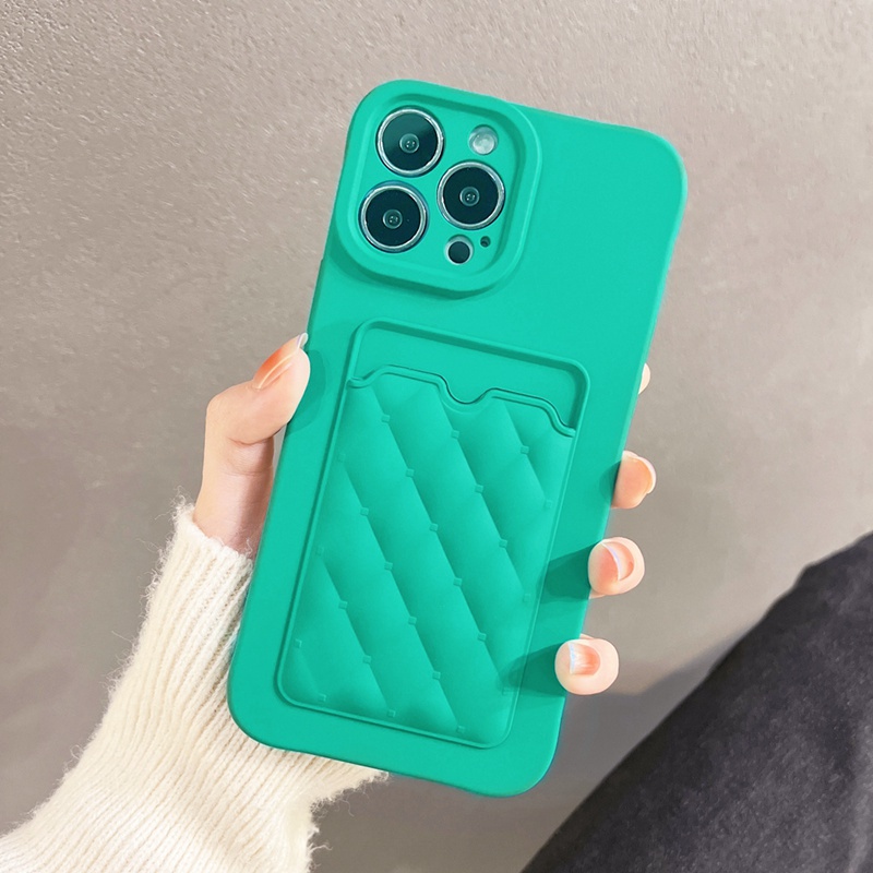 Ốp Điện Thoại Silicon Có Ngăn Đựng Thẻ Cho iPhone 14 13 12 11 Pro Max XS XR X 8 7 Plus + SE 2020
