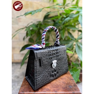 Túi xách đeo chéo nữ da cá sấu thật cao cấp size 25 - Cá Sấu Thảo Nguyên
