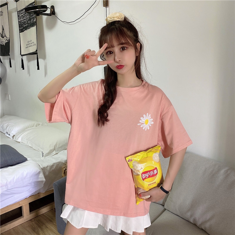 t-shirts new fashion wild casual loose Daisy print loose | BigBuy360 - bigbuy360.vn