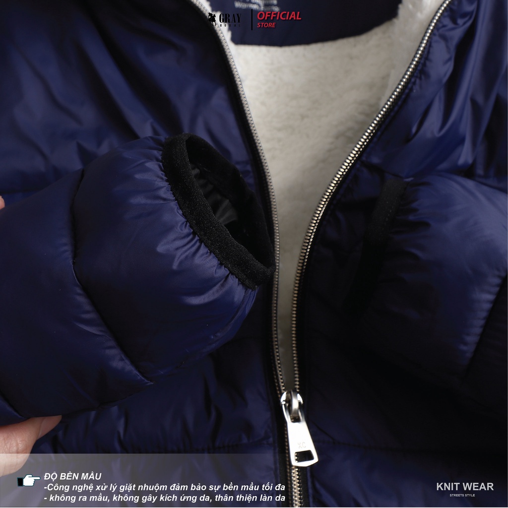 Áo Khoác Nam, Phao Nam GrayHomme (3 màu), Chần Bông Cao Cấp, Mềm Mịn, Siêu Nhẹ, Lót Lông Siêu Ấm, fom Ôm Vừa (CF101)