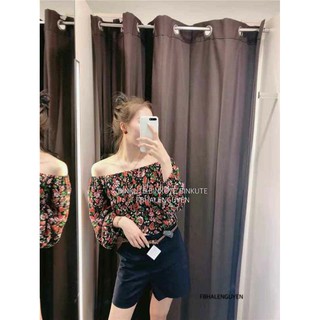 áo trễ vai hoa zara