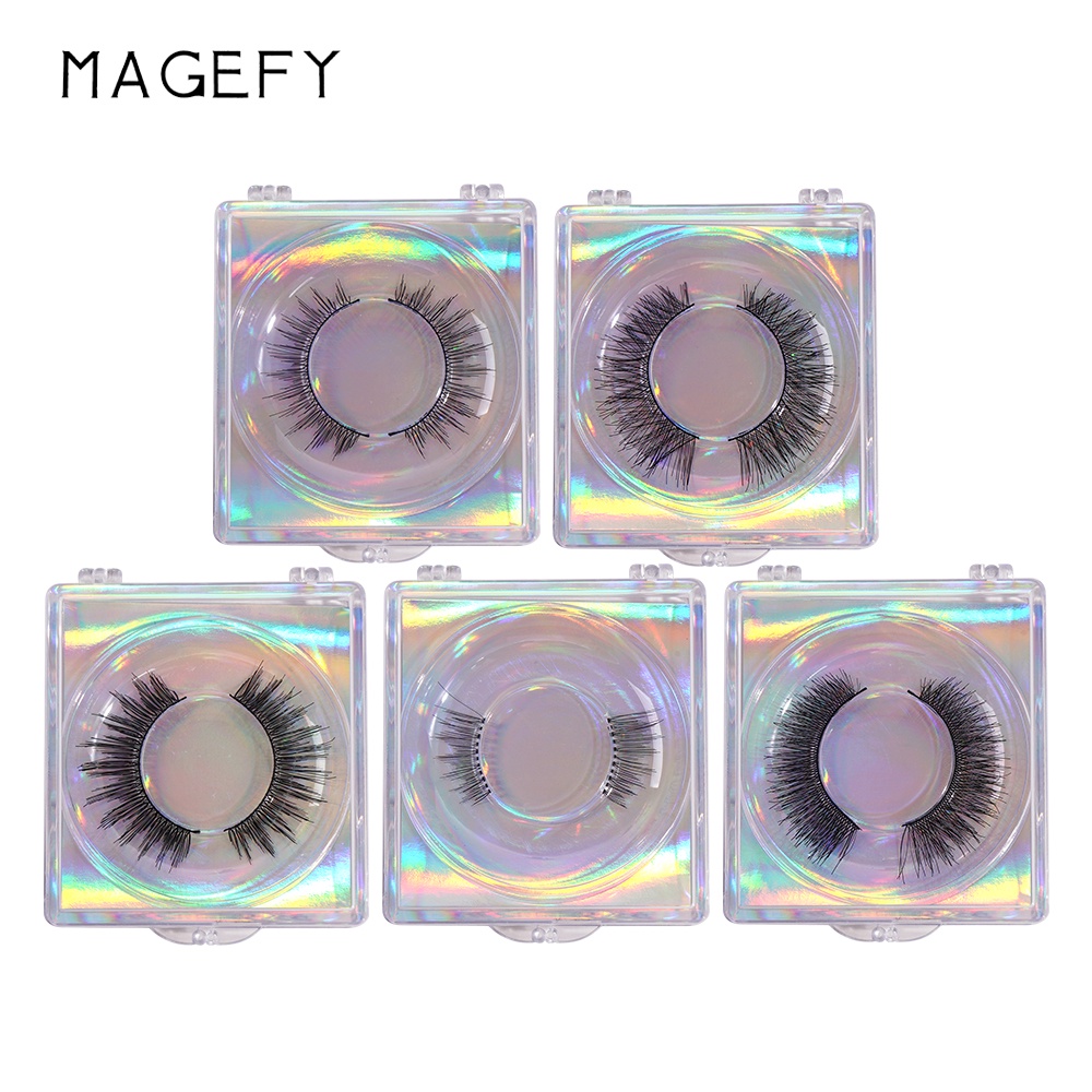 Hộp cặp lông mi giả MAGEFY tự nhiên cong và dày dành cho làm đẹp