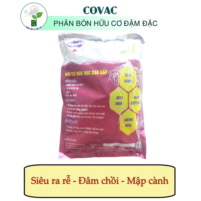 Phân Bón Hữu Cơ Đậm Đặc Cao Cấp COVAC (1Kg/gói)