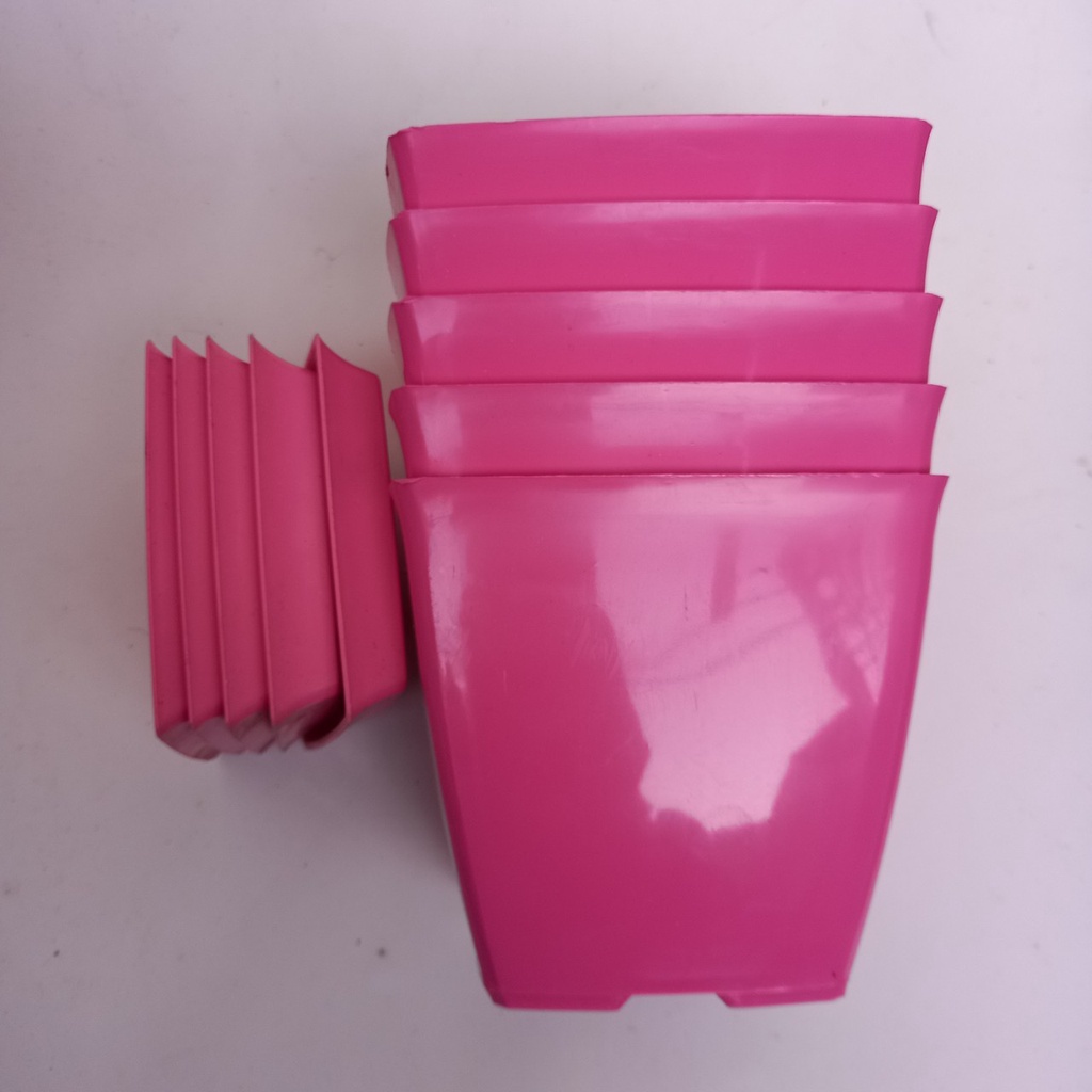 combo 5 chậu vuông v20, v16 kèm 5 đĩa, Chậu nhựa vuông trồng cây