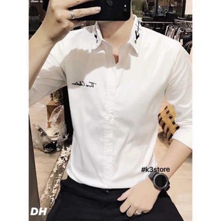 Chuyên sỉ áo sơ mi nam thêu xương cá d&h mt