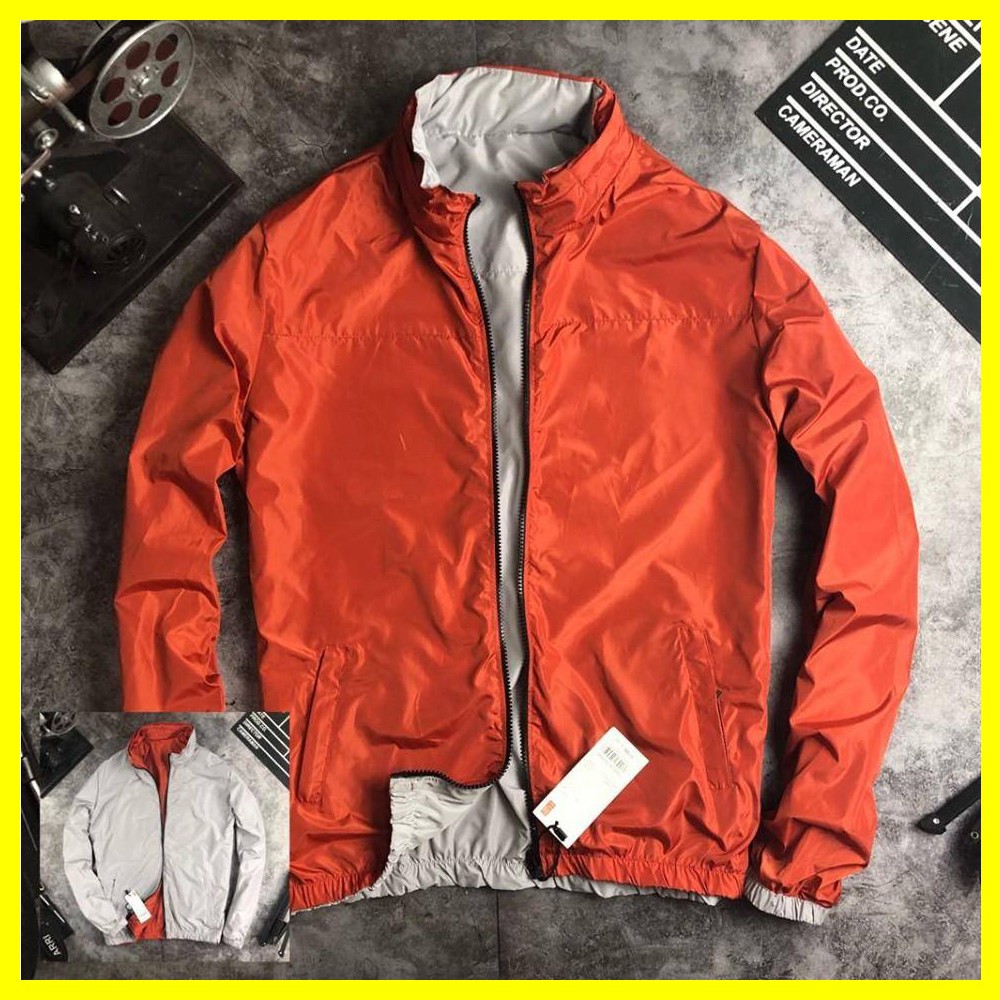 Áo khoác gió nam 2 mặt màu rêu - đen chất đẹp dáng vừa phù hợp cho cả nam và nữ