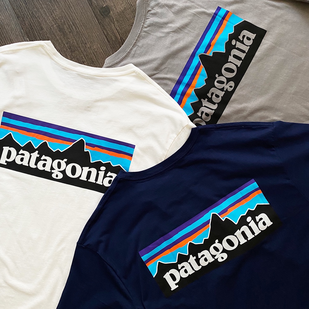 Áo Thun Ngắn Tay Cổ Tròn In Logo Patagonia Bảo Vệ Môi Trường