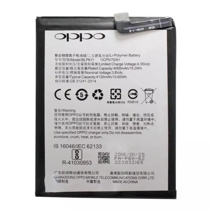 Pin Siêu Sẻ Sịn chuẩn Zin 100% dành cho Điện Thoại Pin Oppo R9 plus BLP611