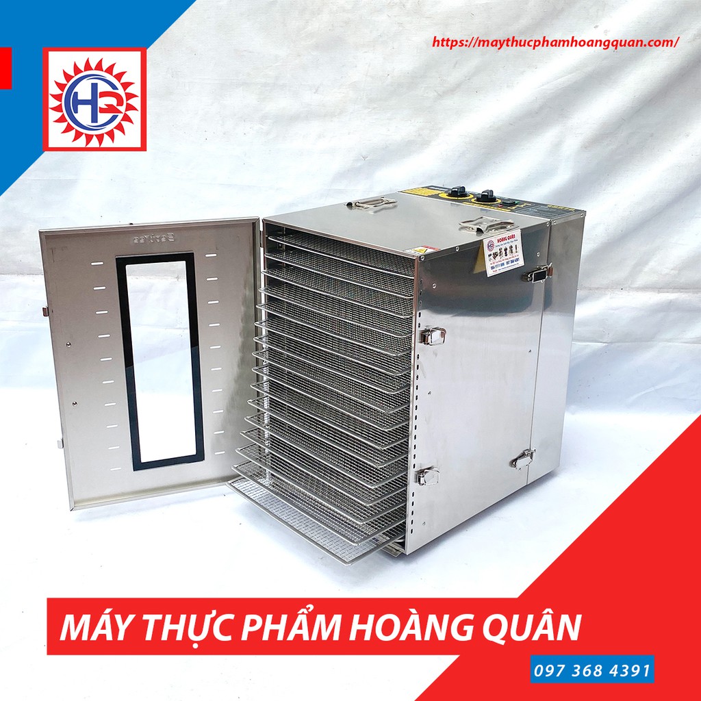 Máy sấy hoa quả, sấy thực phẩm, dược liệu 16 KHAY