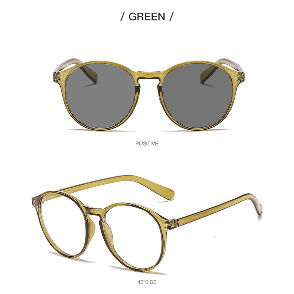 Kính Mát Gọng Tròn Thay Đổi Màu Sắc Phong Cách Retro Thời Trang Unisex